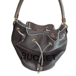 THE BUCKET CHARCOAL BUCKET DRAWSTRING BAG